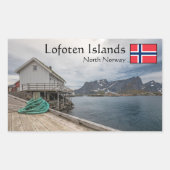 Sticker Rectangulaire Lofoten Norvège (Devant)