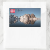 Sticker Rectangulaire Lofoten Norvège (Sac)