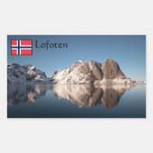Sticker Rectangulaire Lofoten Norvège (Devant)