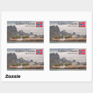 Sticker Rectangulaire Lofoten Norvège
