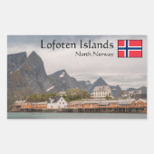 Sticker Rectangulaire Lofoten Norvège (Devant)