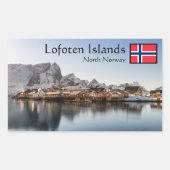 Sticker Rectangulaire Lofoten Norvège (Devant)