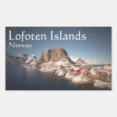 Sticker Rectangulaire Lofoten Norvège Souvenir (Devant)