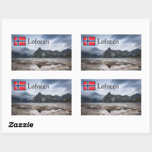 Sticker Rectangulaire Lofoten Norvège Souvenir