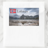 Sticker Rectangulaire Lofoten Norvège Souvenir (Sac)