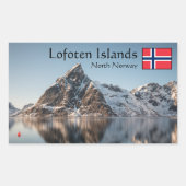 Sticker Rectangulaire Lofoten Souvenir (Devant)