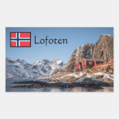 Sticker Rectangulaire Lofoten Souvenir (Devant)