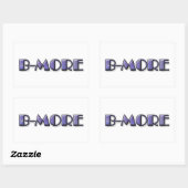 Sticker Rectangulaire Logo B-MORE (Feuille)