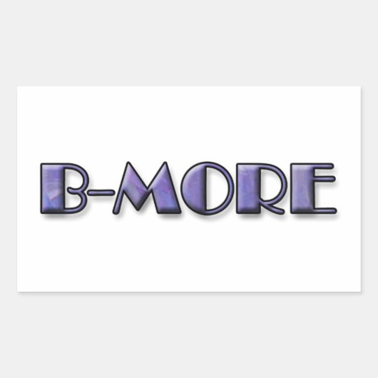 Sticker Rectangulaire Logo B-MORE (Devant)