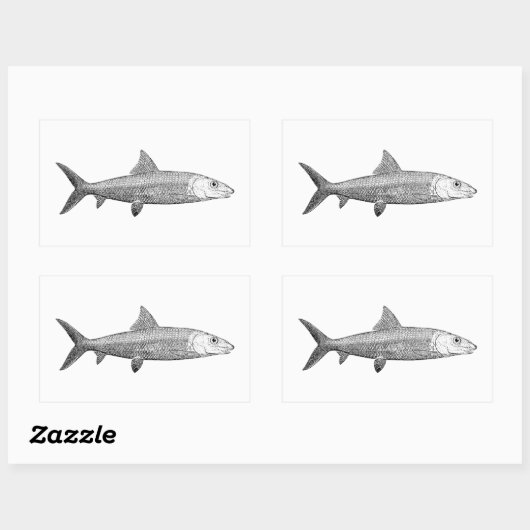 Sticker Rectangulaire Logo Bonefish (Feuille)