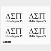 Sticker Rectangulaire Logo Classique Delta Sigma Pi (Feuille)