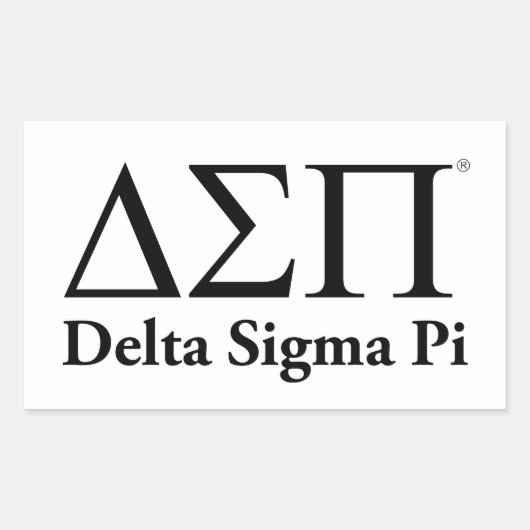 Sticker Rectangulaire Logo Classique Delta Sigma Pi (Devant)