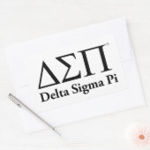 Sticker Rectangulaire Logo Classique Delta Sigma Pi (Enveloppe)