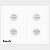 Sticker Rectangulaire LOGO D'AFFAIRE professionnel simple emballage mode (Feuille)