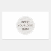 Sticker Rectangulaire LOGO D'AFFAIRE professionnel simple emballage mode (Devant)