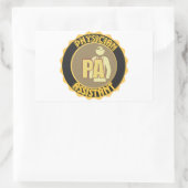 STICKER RECTANGULAIRE LOGO D'ASSISTANT PHYSICIEN PA (Sac)
