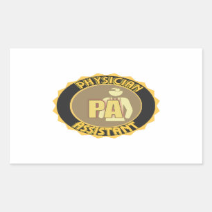 STICKER RECTANGULAIRE LOGO D'ASSISTANT PHYSICIEN PA