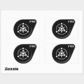 Sticker Rectangulaire Logo d'autocollant de FTD (Feuille)