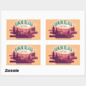 Sticker Rectangulaire Logo d'automne Rancho Relaxo (Feuille)