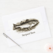 Sticker Rectangulaire Logo de basse rayée (vintage) (Enveloppe)