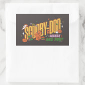 Sticker Rectangulaire Logo de friandise d'Halloween de Scooby-Doo (Sac)