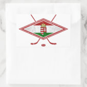 Sticker Rectangulaire Logo de hockey magyar hongrois (Sac)
