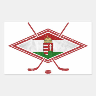 Sticker Rectangulaire Logo de hockey magyar hongrois