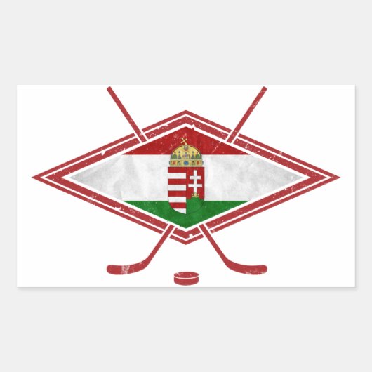 Sticker Rectangulaire Logo de hockey magyar hongrois (Devant)