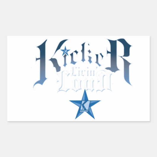 Sticker Rectangulaire Logo de Kicker (Devant)