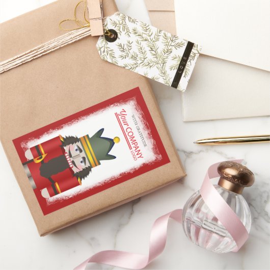 Sticker Rectangulaire Logo de la société Red Nutcracker pour Noël (Cadeaux)