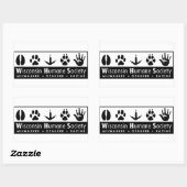 Sticker Rectangulaire Logo de la Wisconsin Humane Society (Feuille)