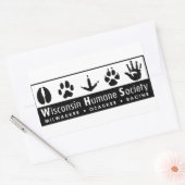 Sticker Rectangulaire Logo de la Wisconsin Humane Society (Enveloppe)