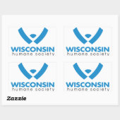 Sticker Rectangulaire Logo de la Wisconsin Humane Society 2015 (Feuille)