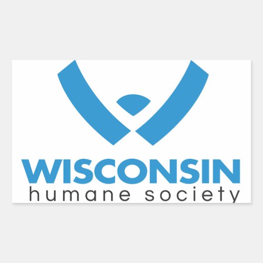Sticker Rectangulaire Logo de la Wisconsin Humane Society 2015 (Devant)