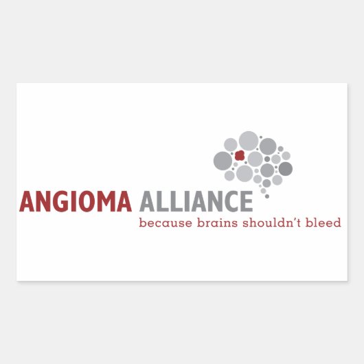 Sticker Rectangulaire Logo de l'Alliance Angioma classique (Devant)