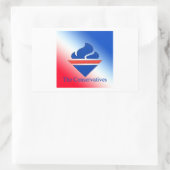 Sticker Rectangulaire Logo de l'ancienne flamme des conservateurs (Sac)