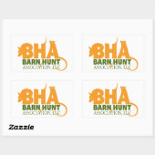 Sticker Rectangulaire Logo de l'association Barn Hunt LLC (Feuille)