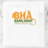 Sticker Rectangulaire Logo de l'association Barn Hunt LLC (Sac)