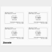 Sticker Rectangulaire Logo de l'entreprise personnalisée moderne (Feuille)