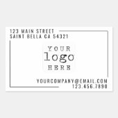 Sticker Rectangulaire Logo de l'entreprise personnalisée moderne (Devant)