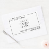 Sticker Rectangulaire Logo de l'entreprise personnalisée moderne (Enveloppe)