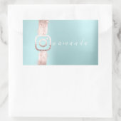 Sticker Rectangulaire Logo de maquillage simple et moderne Aqua Instagra (Sac)