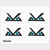 Sticker Rectangulaire Logo de niveau (Feuille)