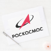 Sticker Rectangulaire Logo de Roscosmos (Enveloppe)