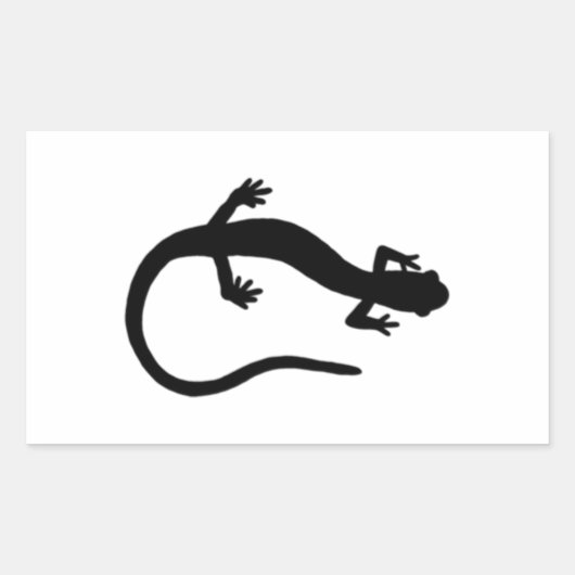 Sticker Rectangulaire Logo de salamandre (noir et blanc de base) (Devant)