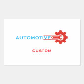 Sticker Rectangulaire Logo d'engrenage automobile (Devant)