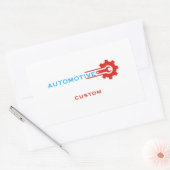 Sticker Rectangulaire Logo d'engrenage automobile (Enveloppe)