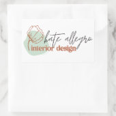 Sticker Rectangulaire Logo d'entreprise Abstrait moderne à une ligne (Sac)