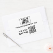 Sticker Rectangulaire Logo d'entreprise et code QR (Enveloppe)