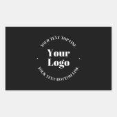 Sticker Rectangulaire Logo d'entreprise et Modèle de texte personnalisab (Devant)